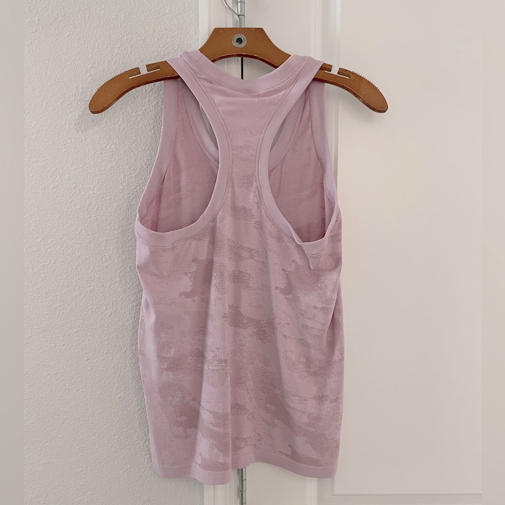 Athleta Light Pink Camo Racerback Tank Top - Picture 3 of 5